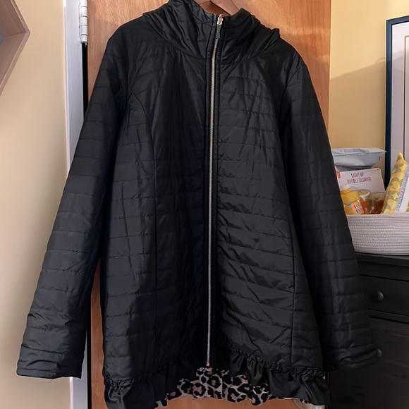 ♠︎ Kate Spade black/leopard reversible jacket - Picture 7 of 8